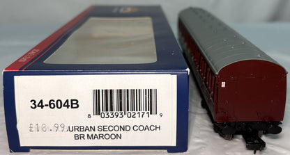 Bachmann Branchline 34-604B Mk1 57ft standard suburban coach in BR maroon #E46086