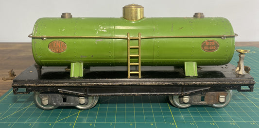 Lionel Pre War #215 Green Oil Tank Car STD Gauge