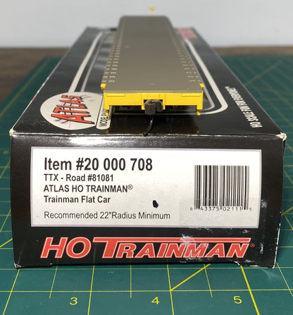 Atlas #20 000 708 Trainman Line TTX – Road #81081 Flat Car