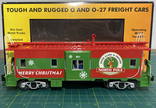Rail King #30-20360A Christmas Bay Window Caboose