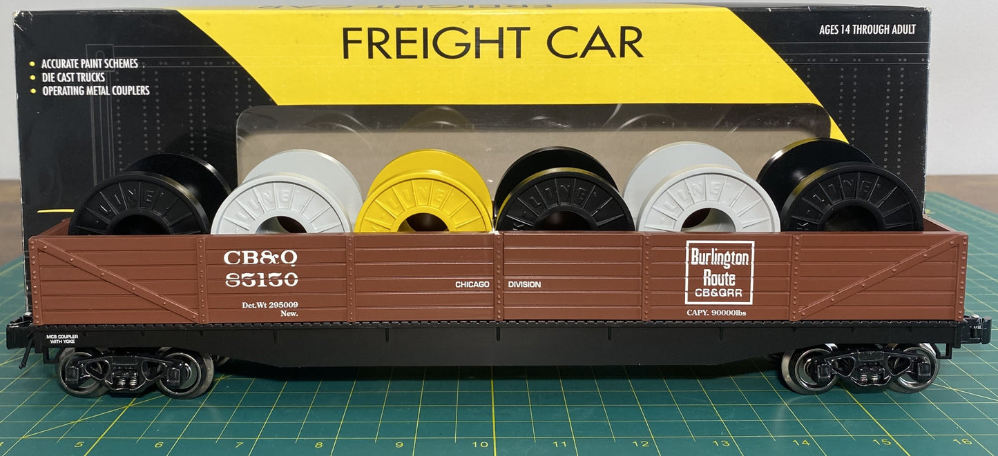 K-Line 6-22560 Burlington Wood-side Gondola #85150 w/Spool Load