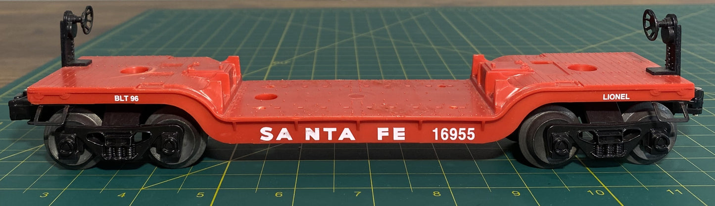 Lionel 6-16955 O Gauge Santa Fe Flatcar w/out Ertl Challenger