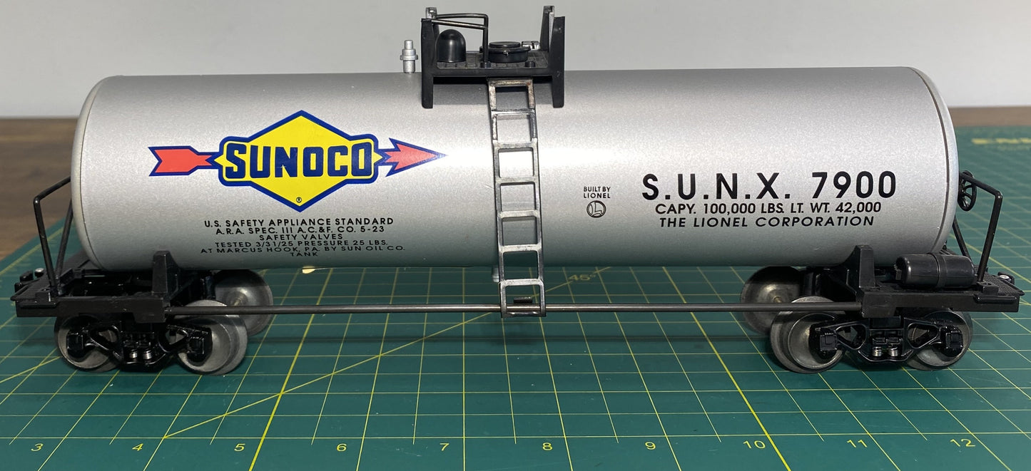 Lionel 6-17910 O Gauge Sunoco Unibody Tank Car #7900