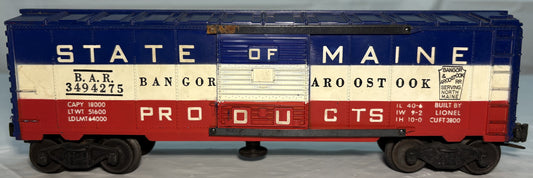 Lionel Post War 3494-275 State of Maine Operating Box Car