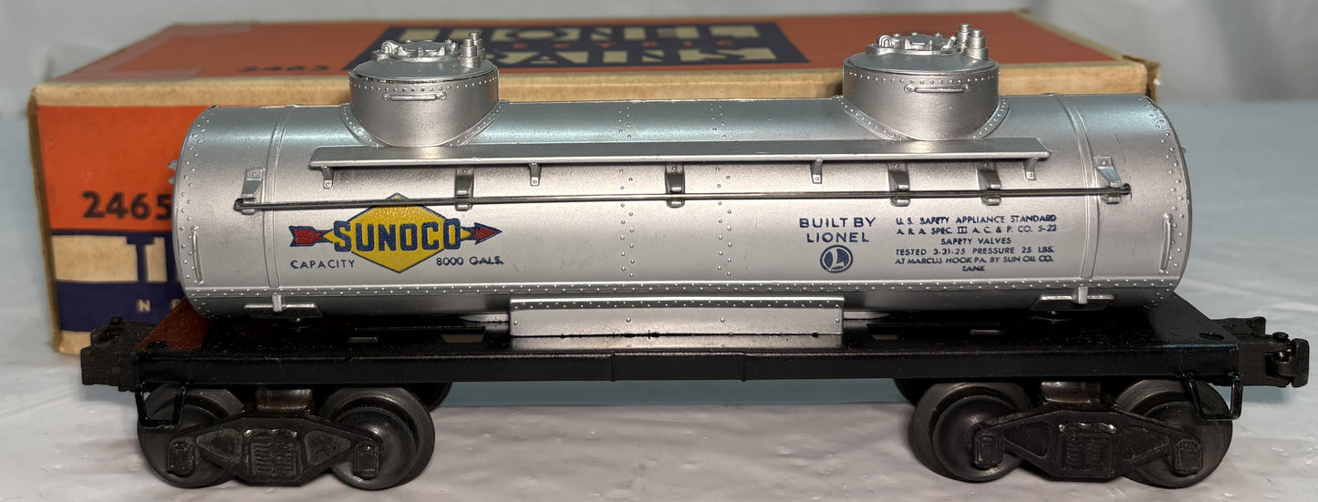 Lionel Post War 2465 Two Dome Sunoco Tank Car