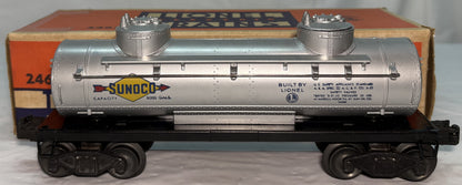 Lionel Post War 2465 Two Dome Sunoco Tank Car