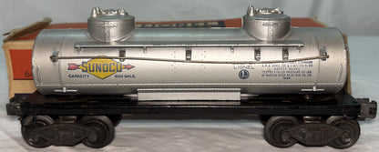 Lionel Post War 6465 Sunoco 2 Dome Tank Car