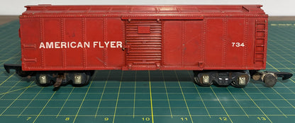 American Flyer Box Car #734 Painted Red