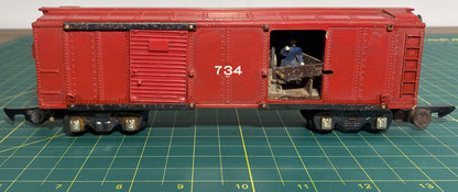American Flyer Box Car #734 Painted Red