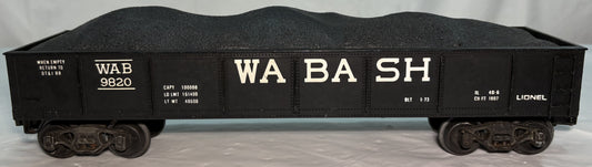 Lionel Modern 9820 Wabash Black Gondola with load