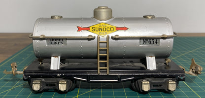 Lionel Pre War Tank Car 654 Aluminum