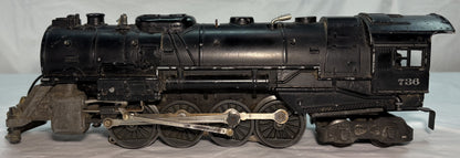 Lionel Post War 736 Berkshire Steam Locomotive W/out Tender for repair