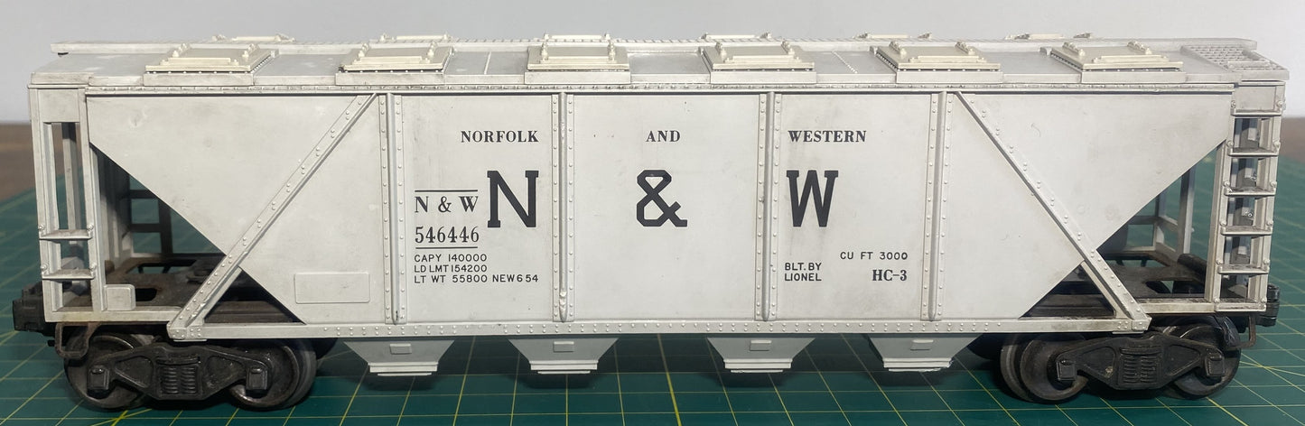 Lionel Pre War Covered Quad Hopper #6464-25 Norfolk and Western
