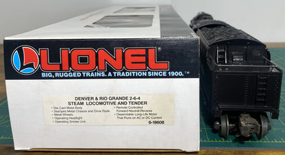 Lionel 6-18608 O Rio Grande 2-6-4 Steam Locomotive