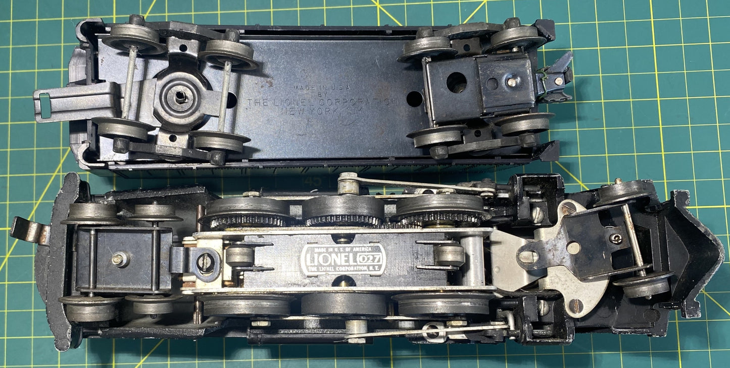 Lionel Post War Steam Locomotive and Tender #2037