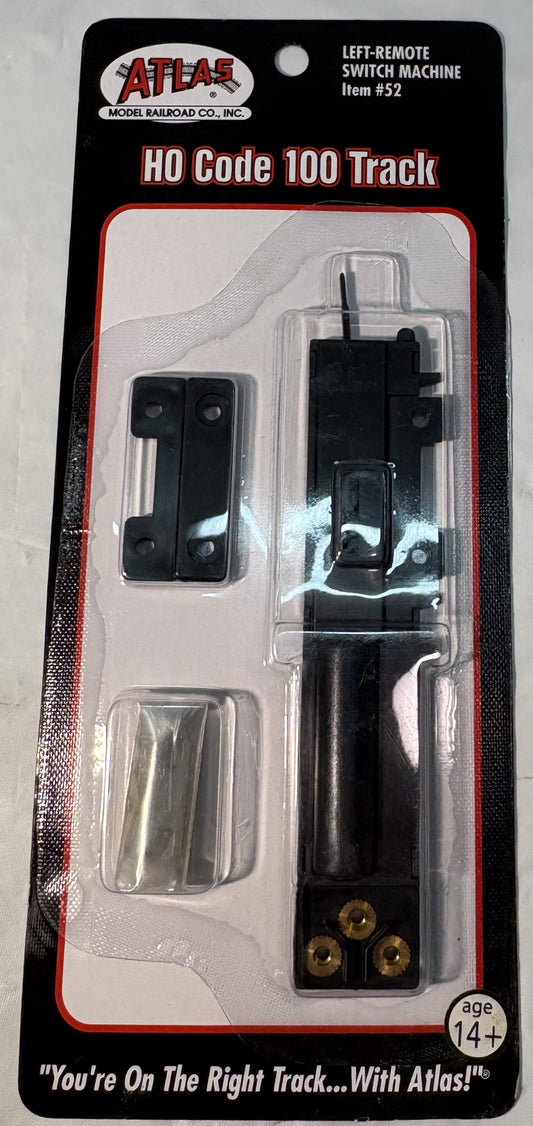 Atlas 52 Left-Remote Switch Machine Code 100, Nickel Silver