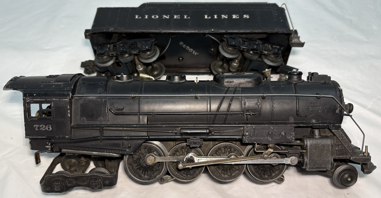 Lionel Post War 726 Berkshire and 2426W Whistling Tender 1947