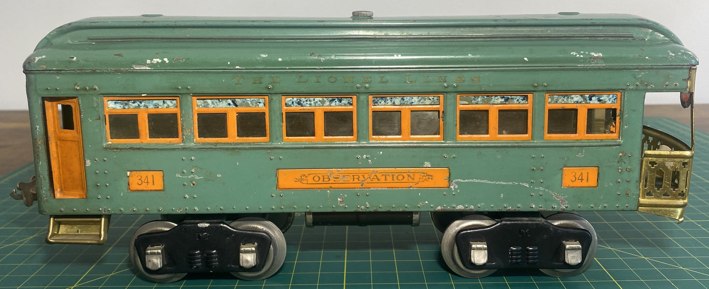 Lionel Pre War Observation Car #341 Peacock