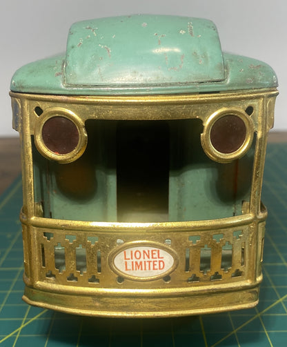 Lionel Pre War 341 Observation Car Peacock