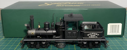 Bachmann 25661 On30 Midwest Quarry & Mining Co. Two-Truck Shay Steam Locomotive