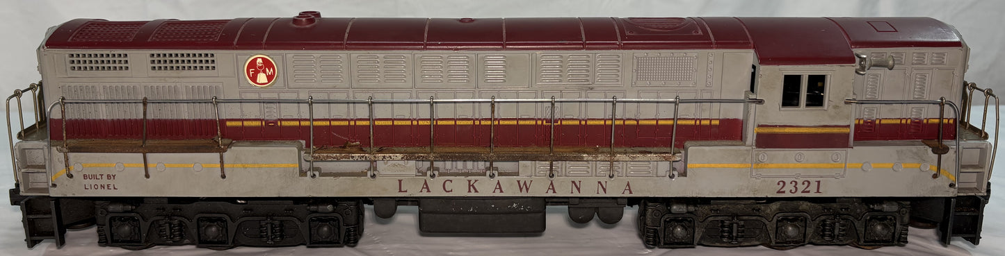 Lionel Post War 2321 Lackawanna FM Train Master Diesel Maroon Roof