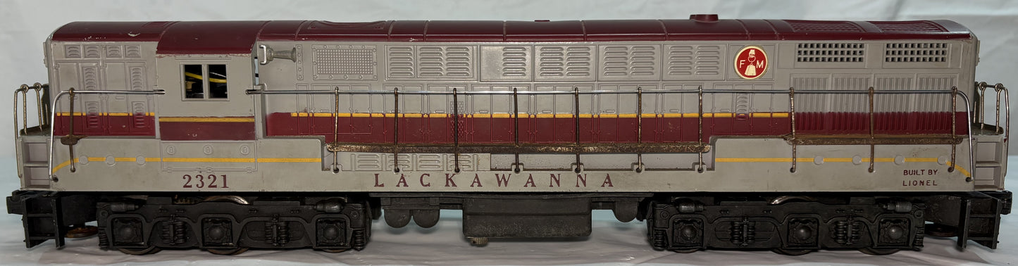 Lionel Post War 2321 Lackawanna FM Train Master Diesel Maroon Roof