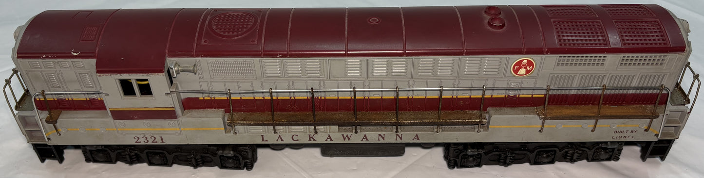 Lionel Post War 2321 Lackawanna FM Train Master Diesel Maroon Roof