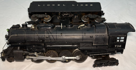 Lionel Post War 736 Berkshire and 2046W Whistling Tender