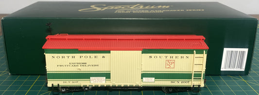 Spectrum 160-27044 Christmas On30 Boxcar North Pole & Southern Express Fruitcake Delivery #7216