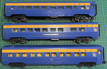 MTH Jersey Central Premier 3-Car 70’ Madison Passenger Set