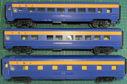MTH Jersey Central Premier 3-Car 70’ Madison Passenger Set