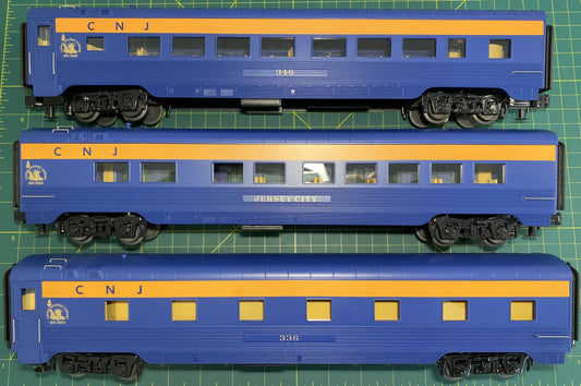 MTH Jersey Central Premier 3-Car 70’ Madison Passenger Set