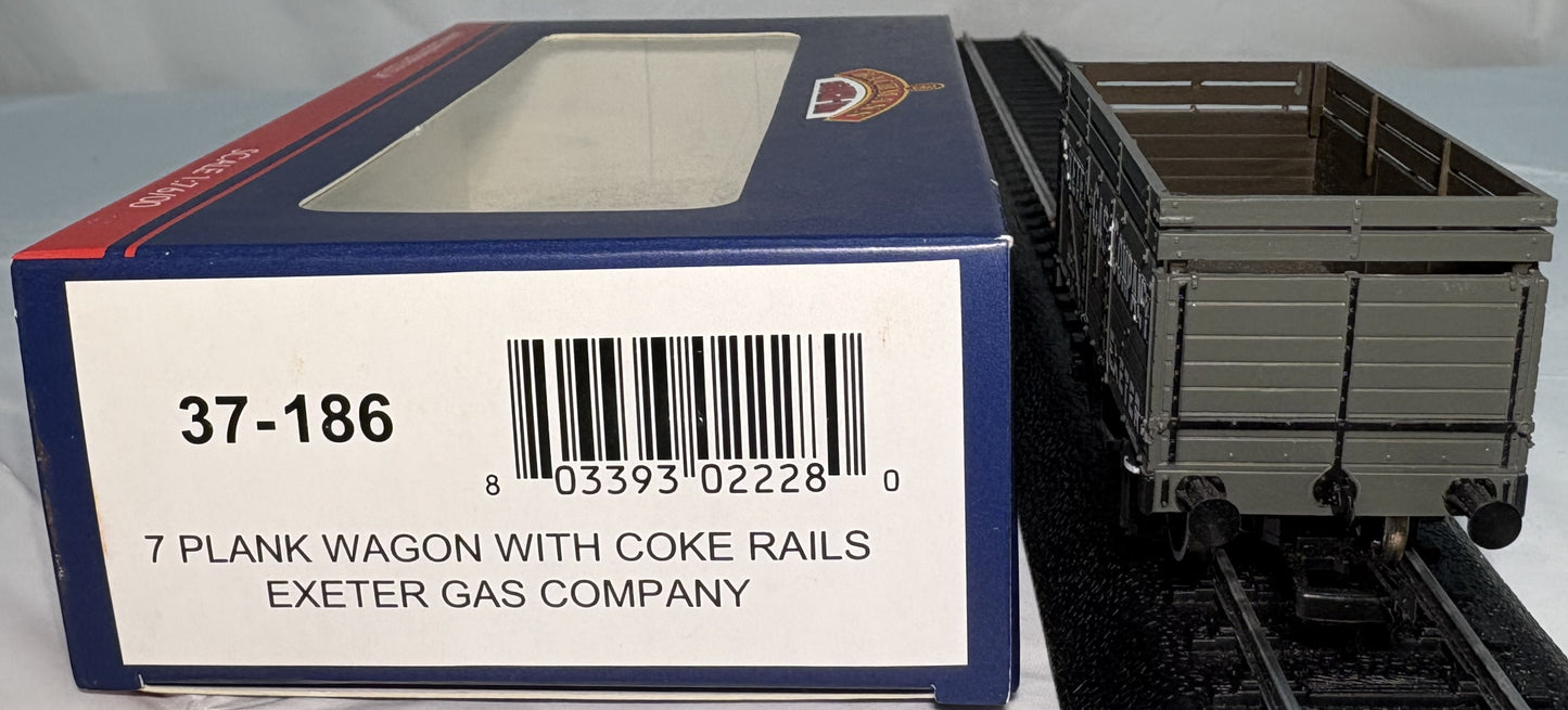 Bachmann Branchline 37-186 7 Plank wagon with coke rails "Exeter Gas"