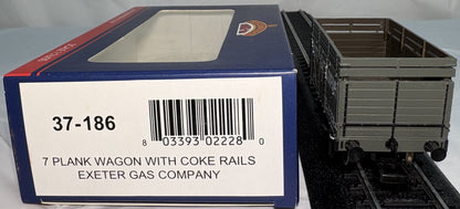 Bachmann Branchline 37-186 7 Plank wagon with coke rails "Exeter Gas"