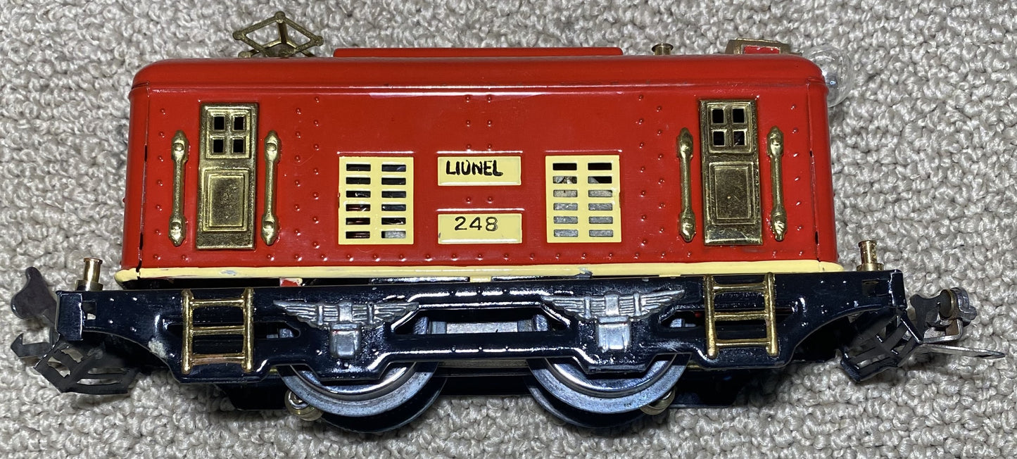 Lionel Pre War #248 Red Electric Locomotive