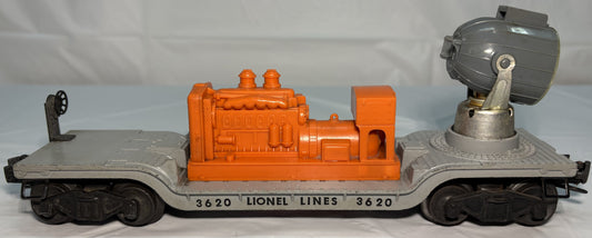 Lionel Post War 3620 Lionel Lines Searchlight Car