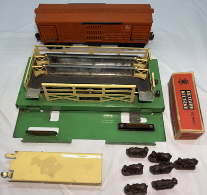 Lionel Post War 3656 Operating Cattle Car & Correl C-6