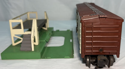 Lionel Post War 3662 Automatic Refrigerated Milk Car with Platform