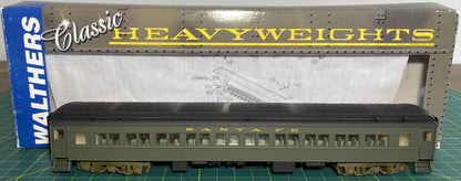 Walthers Santa Fe 932 10102 Style Heavyweight 70' Coach Pullman Green w/black Roof