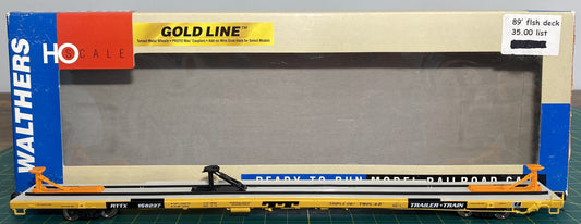 Walthers 932-40316 Gold Line Flus Deck Flat Car-twin 45 RTTX #156237
