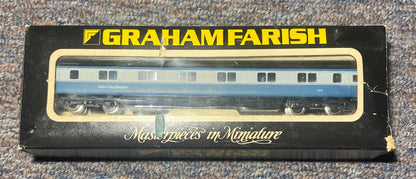 GRAHAM FARISH 0765 N GAUGE BR BLUE & GREY SLEEPER COACH V.215