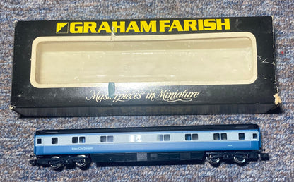 GRAHAM FARISH 0765 N GAUGE BR BLUE & GREY SLEEPER COACH V.215