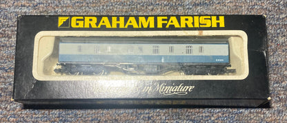 GRAHAM FARISH 0776 N GAUGE BR BRAKE GANGWAY COACH BLUE GREY V.277