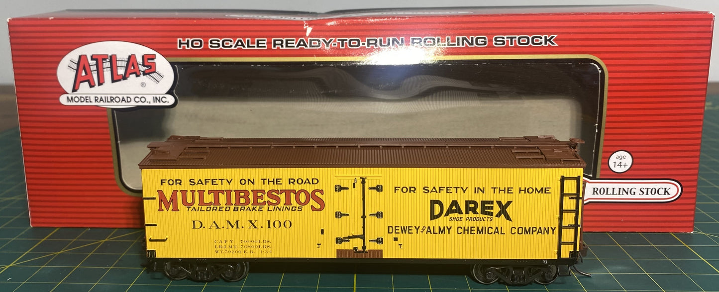 Atlas #20 001 821 Dewey & Almy Chemical Company 40’ Wood Reefer #100
