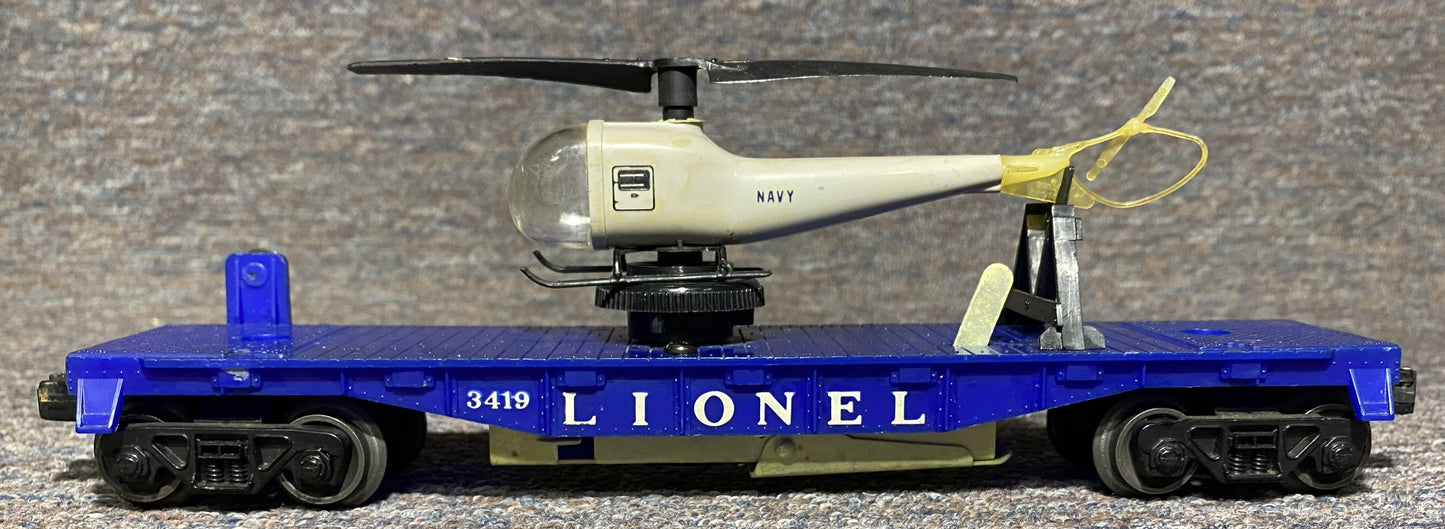 Lionel Post War #3419 Helicopter Lauch Car