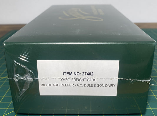 Spectrum 27402 On30 Gauge A.C. Dole & Son Dairy Wood Reefer Car