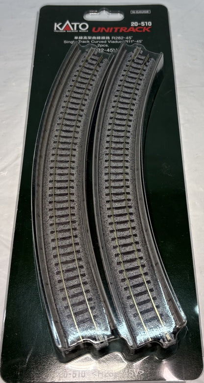 Kato 20-510 Viaduct 282mm 45 Deg. (11 ") Curved Single Track [2 pcs]