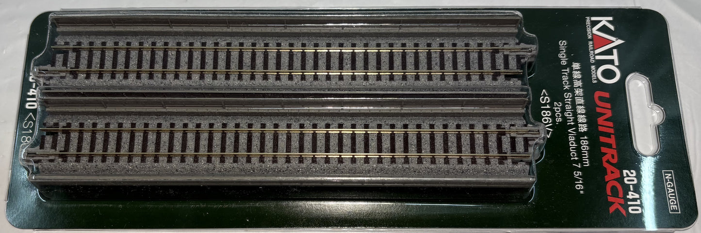 Kato 20-410 Viaduct 186mm (7 5/16") Straight Single Track [2 pcs]