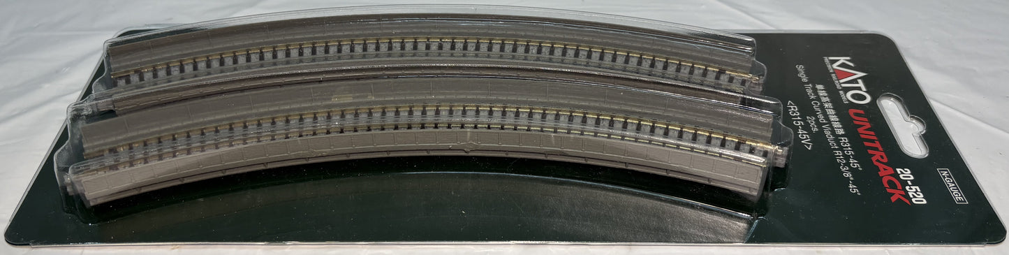 Kato 20-520 Viaduct 315mm 45 Deg. (12 3/8 ") Curved Single Track [2 pcs]