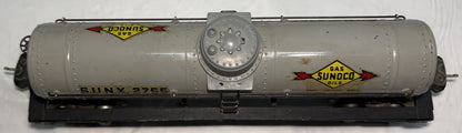 Lionel Pre War 2755 Sunoco Tank Car Grey
